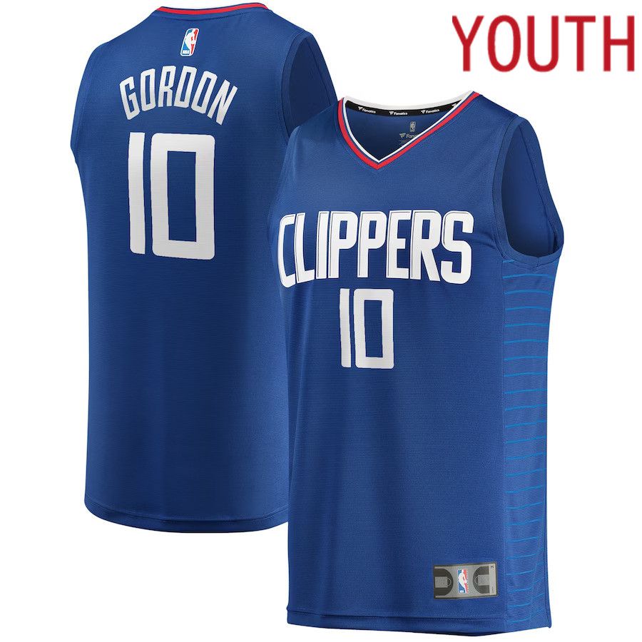 Youth Los Angeles Clippers 10 Eric Gordon Fanatics Branded Royal Fast Break Player NBA Jersey